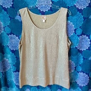 M Collections Sleeveless gold top